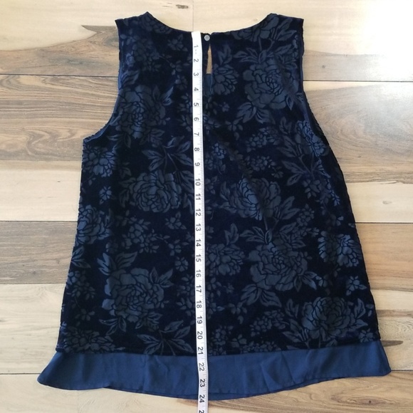 Ann Taylor velvety navy top - Picture 3 of 7